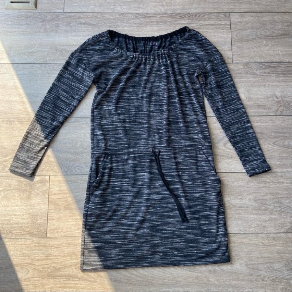 Loft Space Dye Scoop Neck Casual Dress Waist  Tie - Picture 4 of 15